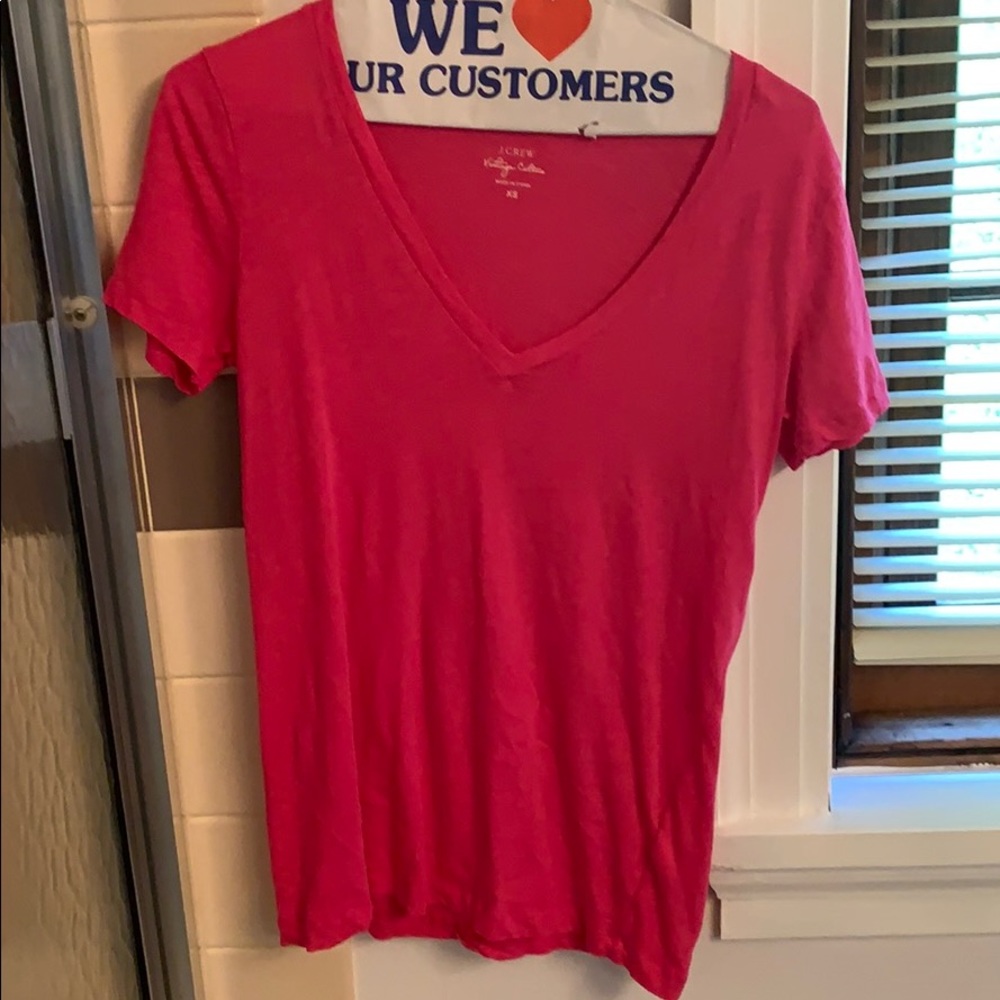 JCrew Vintage Cotton Pink Vneck